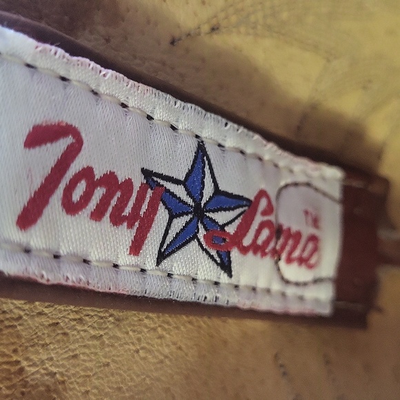 Tony Lama Blue Star Logo Leather Boots - Picture 6 of 6